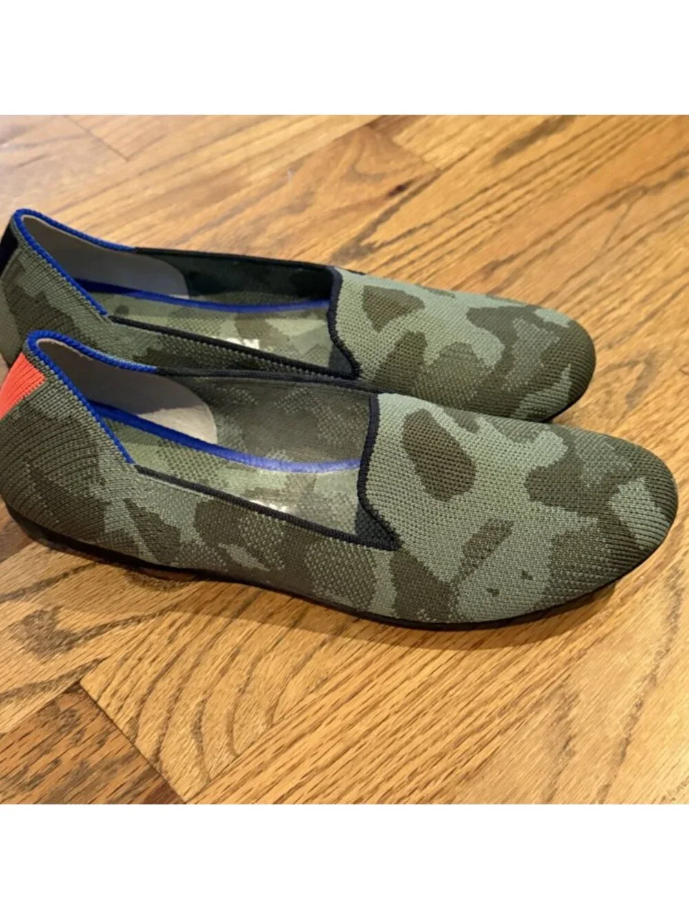 Rothy's Womens Loafer Olive Green Camo Size 7 Shoes